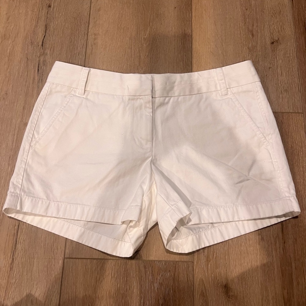 J Crew Classic White Chino Women's Shorts Sz 8 NWOT